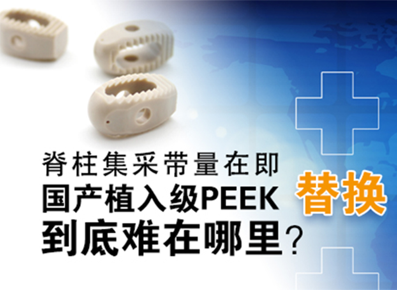 What is the difficulty in replacing imported medical implant-grade PEEK with domestic products
